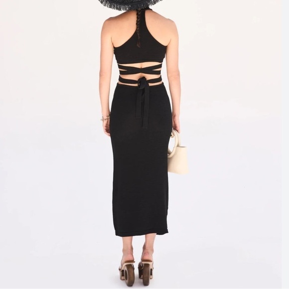 CULT GAIA Aziza Knit Cut Out Halter Dress NWT in Black - Picture 6 of 10